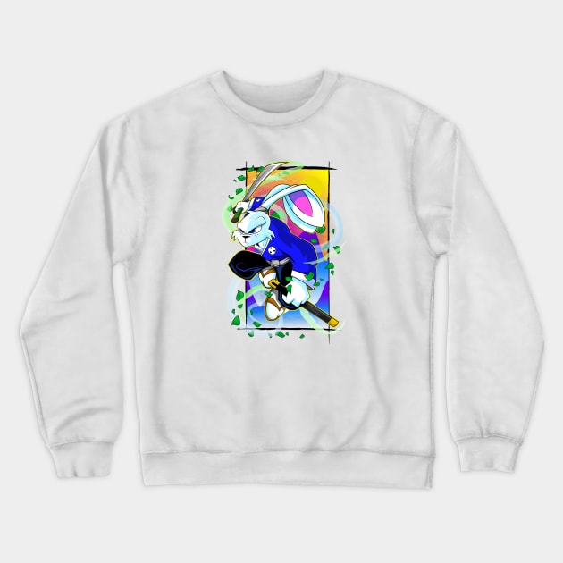 Samurai rabbit Crewneck Sweatshirt by kudoze